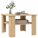 Coffee Table Sonoma Oak 60x60x42 cm Engineered Wood - Side View