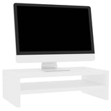 Monitor Stand White 42x24x13 cm Engineered Wood - Side View