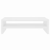 Monitor Stand White 42x24x13 cm Engineered Wood - Top-Down View
