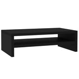 Monitor Stand Black 42x24x13 cm Engineered Wood - Front View