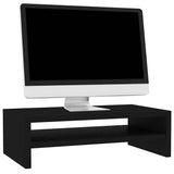 Monitor Stand Black 42x24x13 cm Engineered Wood - Side View