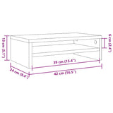 Monitor Stand Black 42x24x13 cm Engineered Wood
