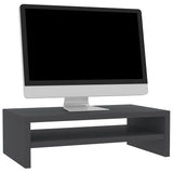 Monitor Stand Grey 42x24x13 cm Engineered Wood - Side View