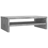 Monitor Stand Concrete Grey 42x24x13 cm Engineered Wood - Front View