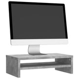 Monitor Stand Concrete Grey 42x24x13 cm Engineered Wood - Side View