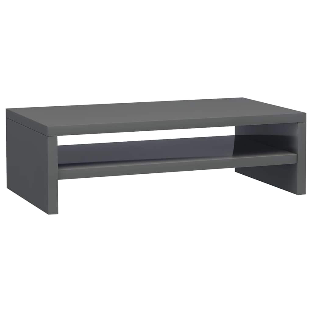 Monitor Stand High Gloss Grey 42x24x13 cm Engineered Wood