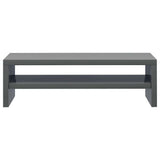 Monitor Stand High Gloss Grey 42x24x13 cm Engineered Wood