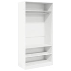 Wardrobe White 100x50x200 cm Engineered Wood
