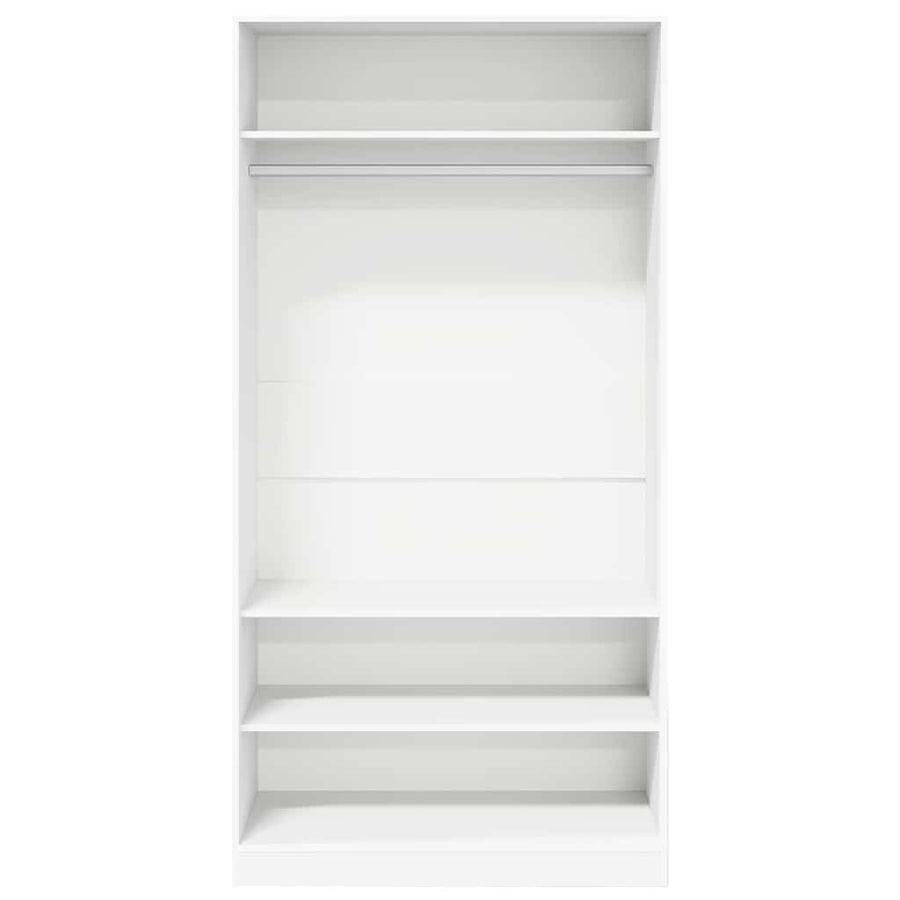 Wardrobe White 100x50x200 cm Engineered Wood