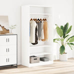 Wardrobe White 100x50x200 cm Engineered Wood
