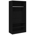 Wardrobe Black 100x50x200 cm Engineered Wood