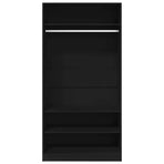 Wardrobe Black 100x50x200 cm Engineered Wood