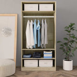 Wardrobe Sonoma Oak 100x50x200 cm Engineered Wood - Side View