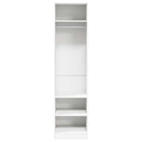 Wardrobe White 50x50x200 cm Engineered Wood - Top-Down View