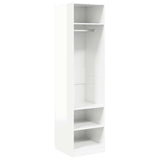 Wardrobe High Gloss White 50x50x200 cm Engineered Wood - Front View