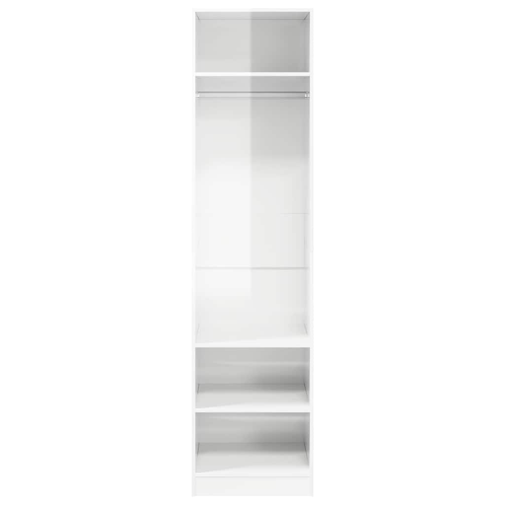 Wardrobe High Gloss White 50x50x200 cm Engineered Wood