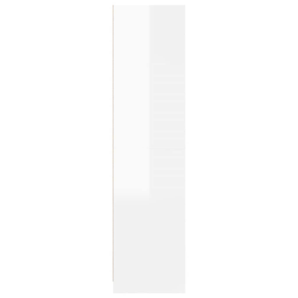 Wardrobe High Gloss White 50x50x200 cm Engineered Wood
