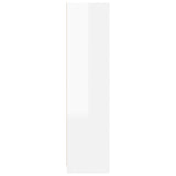 Wardrobe High Gloss White 50x50x200 cm Engineered Wood - 45-Degree Angle