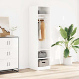 Wardrobe High Gloss White 50x50x200 cm Engineered Wood