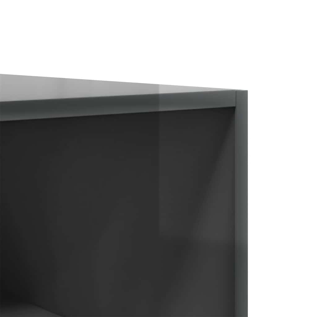 Wardrobe High Gloss Grey 50x50x200 cm Engineered Wood