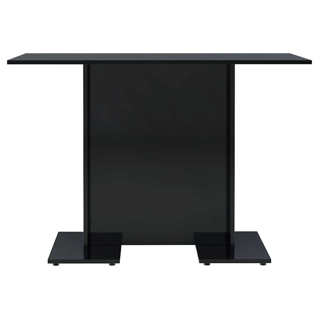 Dining Table High Gloss Black 110x60x75 cm Engineered Wood