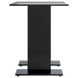 Dining Table High Gloss Black 110x60x75 cm Engineered Wood - Top-Down View
