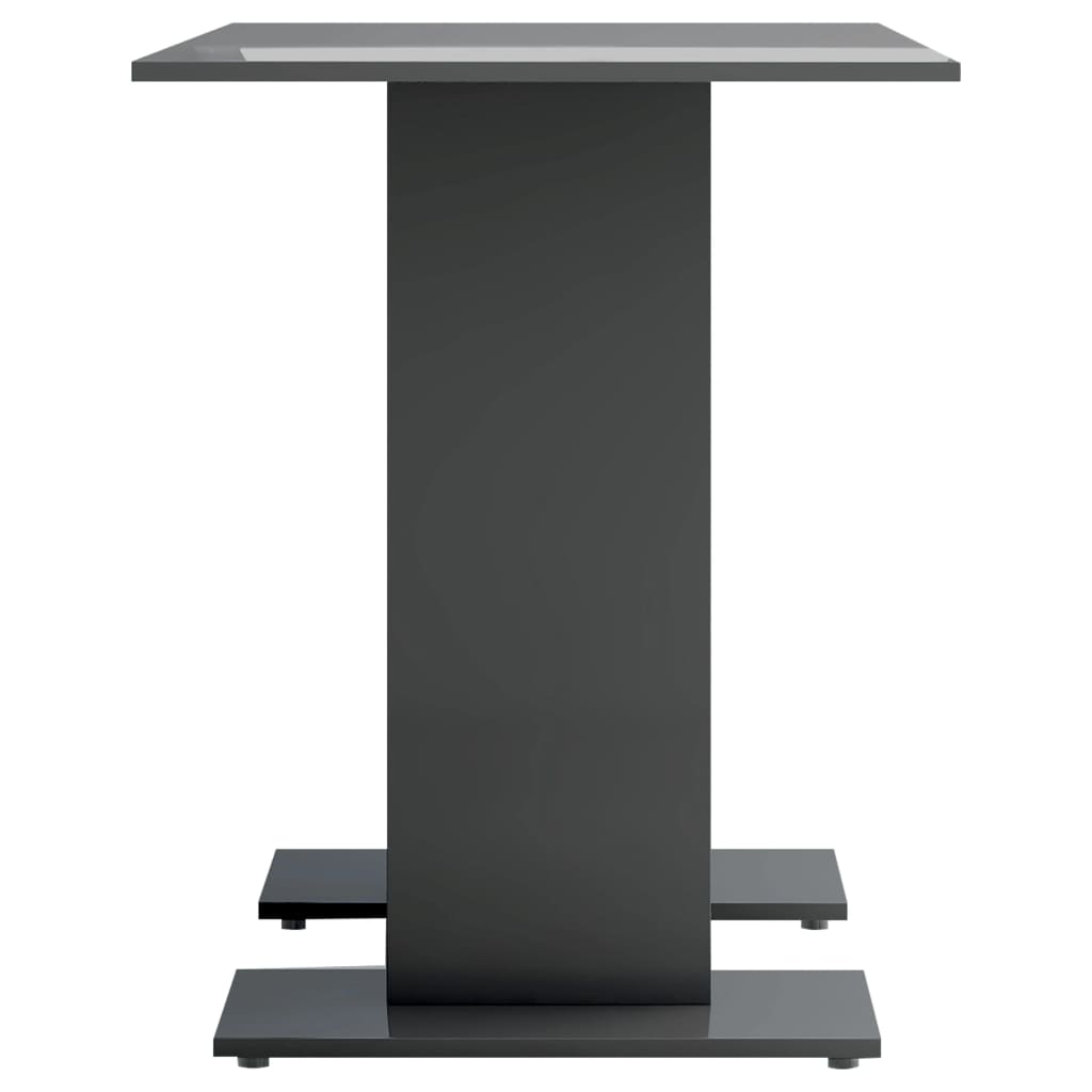 Dining Table High Gloss Grey 110x60x75 cm Engineered Wood