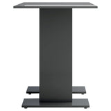 Dining Table High Gloss Grey 110x60x75 cm Engineered Wood