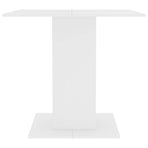 Dining Table White 80x80x75 cm Engineered Wood