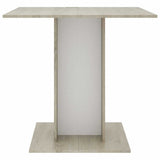 Dining Table White and Sonoma Oak 80x80x75 cm Engineered Wood