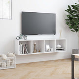 Book Cabinet/TV Cabinet White 143x30x36 cm