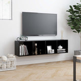 Book Cabinet/TV Cabinet Black 143x30x36 cm - Top-Down View