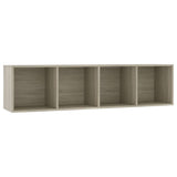 Book Cabinet/TV Cabinet Sonoma Oak 143x30x36 cm - Front View