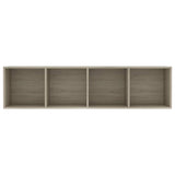 Book Cabinet/TV Cabinet Sonoma Oak 143x30x36 cm - Rear View