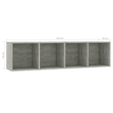 Book Cabinet/TV Cabinet Concrete Grey 143x30x36 cm - Low Angle