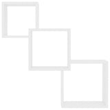 Cube Wall Shelves White 68x15x68 cm Engineered Wood - Top-Down View