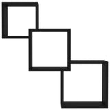 Cube Wall Shelves Black 68x15x68 cm Engineered Wood - Top-Down View