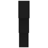 Cube Wall Shelves Black 68x15x68 cm Engineered Wood - 45-Degree Angle