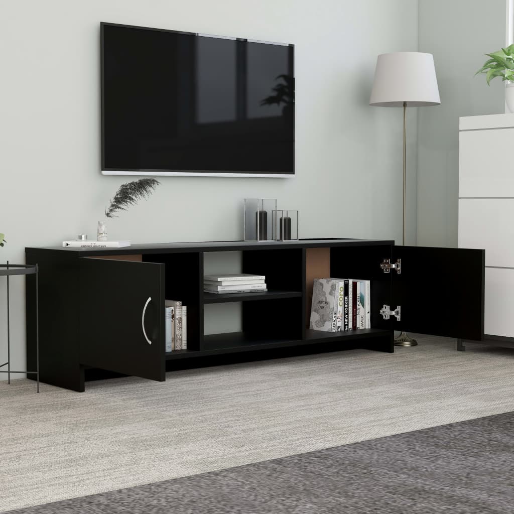 TV Cabinet Black 120x30x37.5 cm Engineered Wood