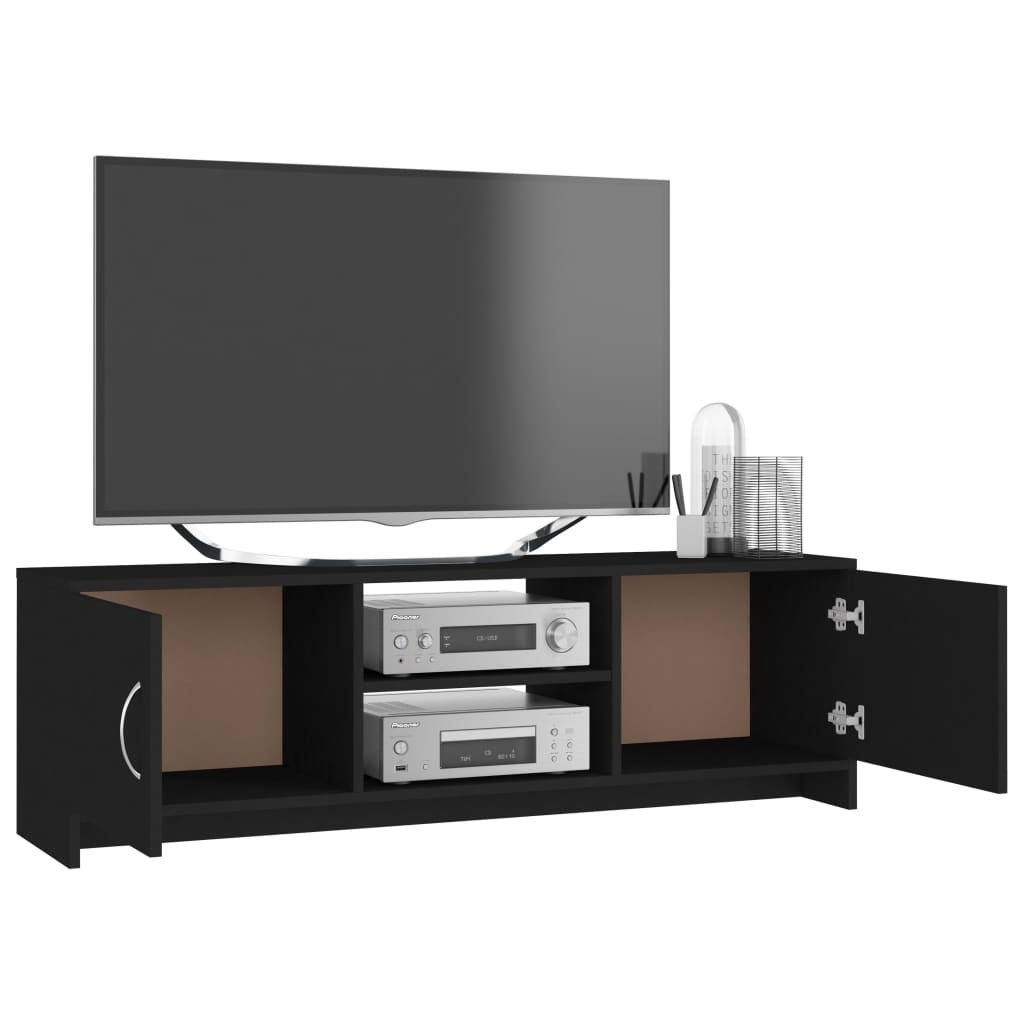 TV Cabinet Black 120x30x37.5 cm Engineered Wood
