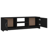 TV Cabinet Black 120x30x37.5 cm Engineered Wood - 45-Degree Angle