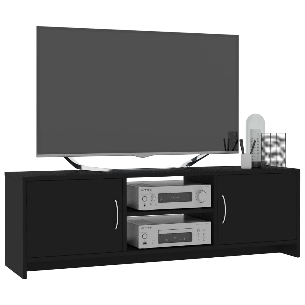 TV Cabinet Black 120x30x37.5 cm Engineered Wood
