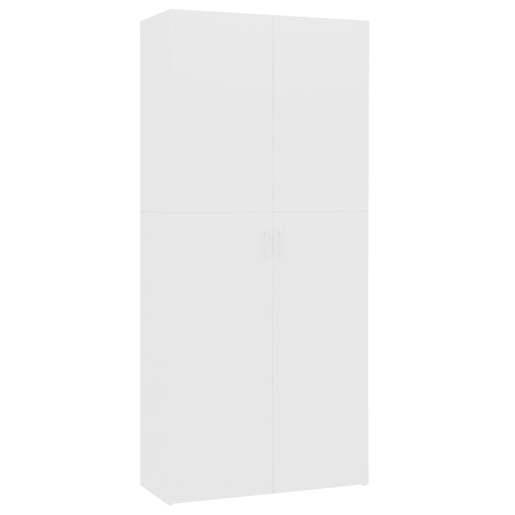 Shoe Cabinet White 80x35.5x180 cm Engineered Wood