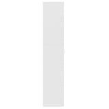 Shoe Cabinet White 80x35.5x180 cm Engineered Wood - 45-Degree Angle