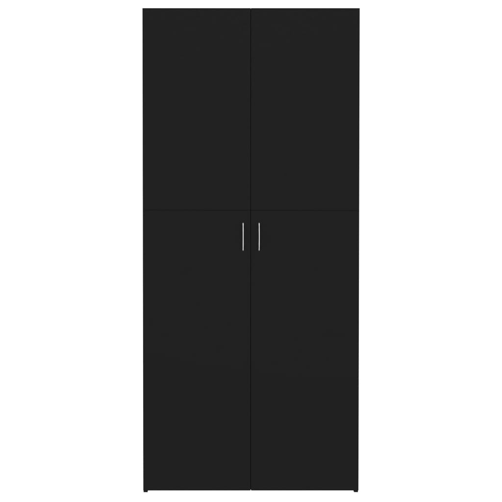Shoe Cabinet Black 80x35.5x180 cm Engineered Wood