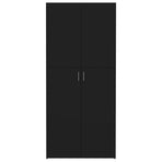 Shoe Cabinet Black 80x35.5x180 cm Engineered Wood
