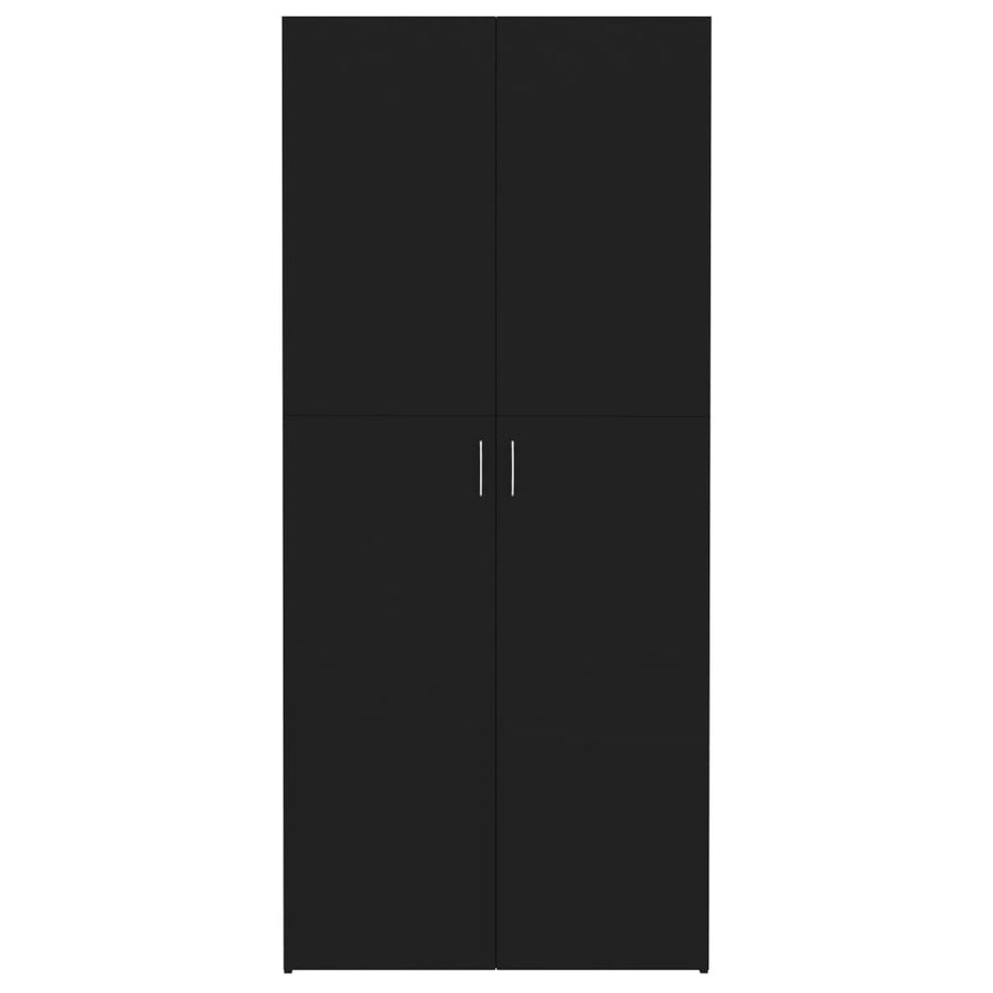 Shoe Cabinet Black 80x35.5x180 cm Engineered Wood