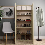 Shoe Cabinet Sonoma Oak 80x35.5x180 cm Engineered Wood - Side View
