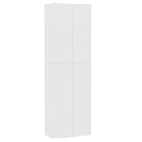 Office Cabinet White 60x32x190 cm Engineered Wood - Front View