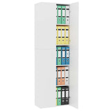 Office Cabinet White 60x32x190 cm Engineered Wood - Top-Down View
